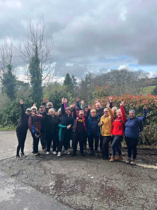 Group photo from the weight loss retreat 