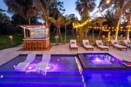 Weight Loss Retreat Outside Pool 