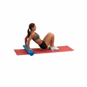 half round roller stretching exercise